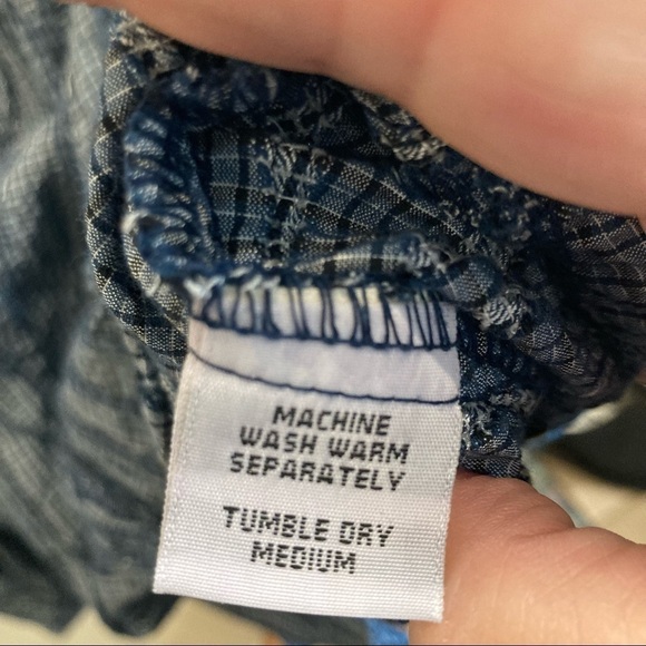 𝅺CUT LOOSE Sz L Lagenlook Button Down Blouse Tunic Unique Ribbed Texture Design - Picture 9 of 12